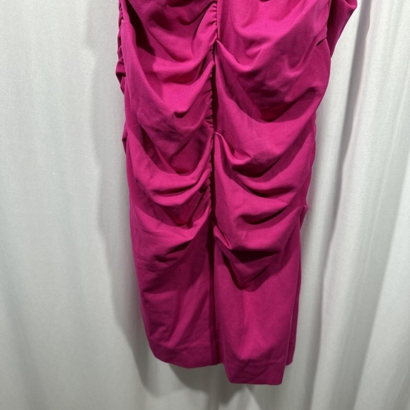 NWT‎ $385 Nicole Miller [ 4 ] Jersey Palazzo Off Shoulder Dress Very Berry - Picture 9 of 15